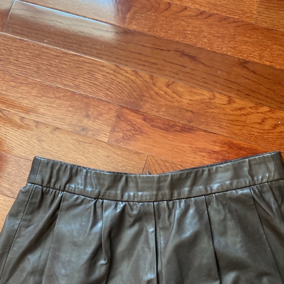 VINCE brown genuine leather skirt XS - Picture 2 of 6